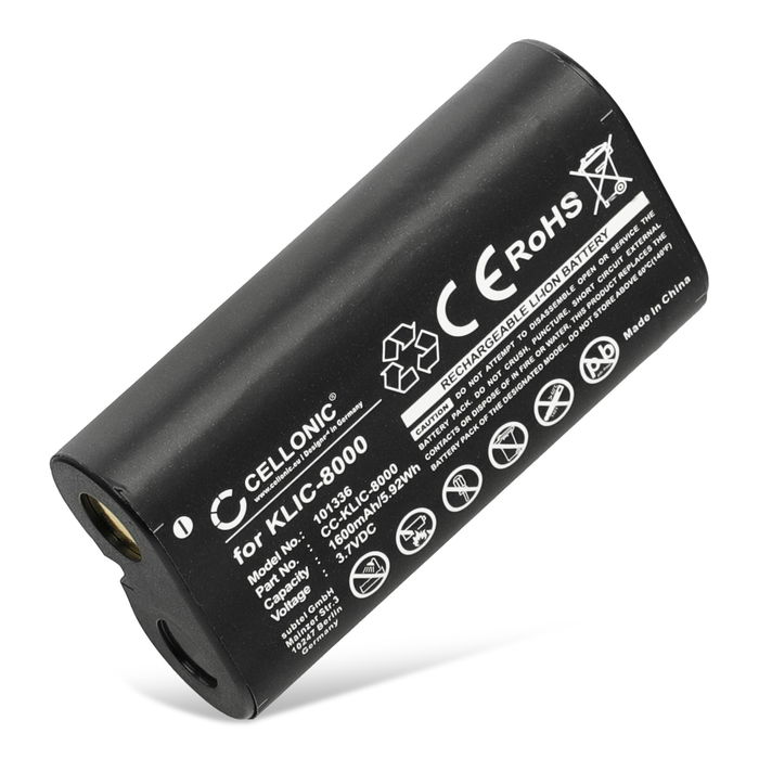 Battery for Ricoh Caplio R1, Caplio R2, Caplio R1S, Caplio RZ1, DB-50 1600mAh from CELLONIC