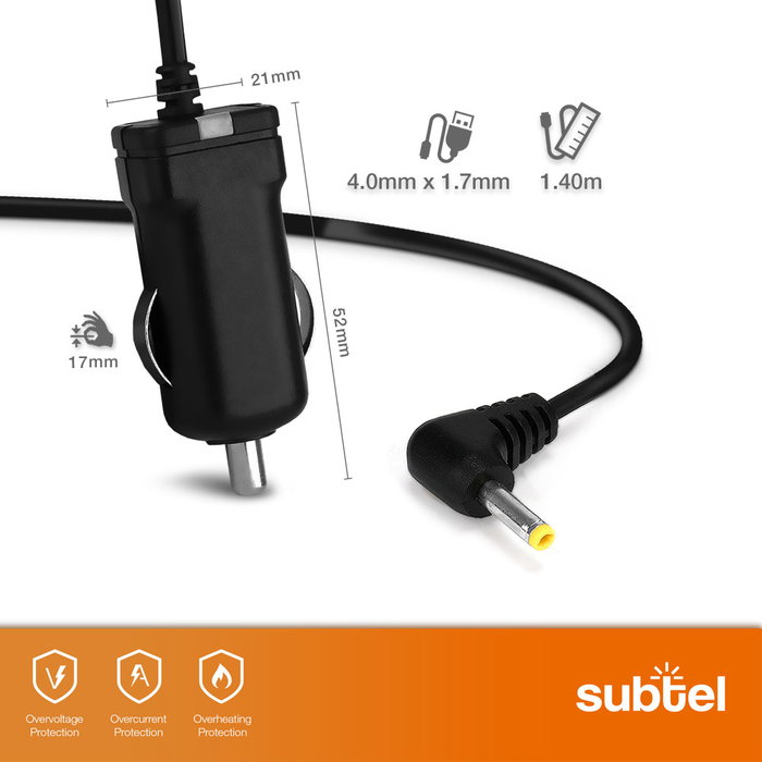 Car charger TomTom Rider Regional, cigarette lighter adapter, (0.7A /  700mA, 3.5W/5V)