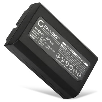 Batteri for Nikon 5000, 5700, 4500, 4300, 5400, 8700, 995, 775, EN-EL1, Minolta DiMAGE A200 Kameraer 750mAh fra CELLONIC