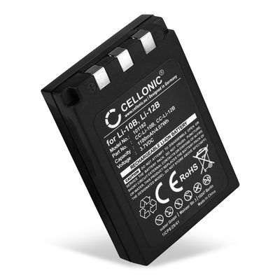 Batteri for Olympus 400, 300, 410, 500, 600, 800, 810, 1000, Stylus 300, mju 400, FE200, Li-10B, Li-12B Kameraer 1100mAh fra CELLONIC