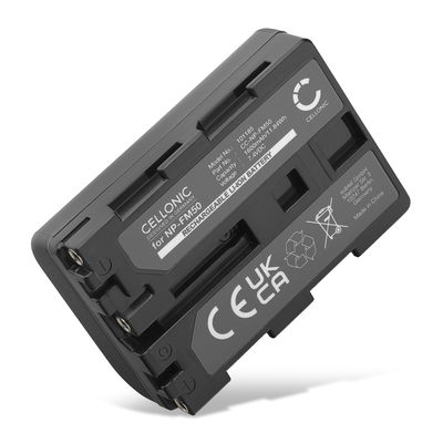 Batteri for Sony F828 F717 R1 S85 TRV118 SR1 GV-D1000, NPFM30 NPFM50 NPQM71 NPQM91 NP-FM50 (1600mAh, 7.4V) fra CELLONIC