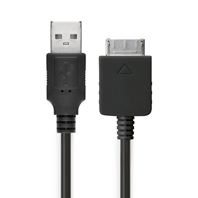USB Kabel for Sony Walkman NW-A55L NWZ-ZX2, NWZ-A15, -A10, NWZ-A816, -A818, NWZ-E858, NWZ-ZX1, -ZX100 - 1m Ladekabel 1A USB Ledning PVC Datakabel svart