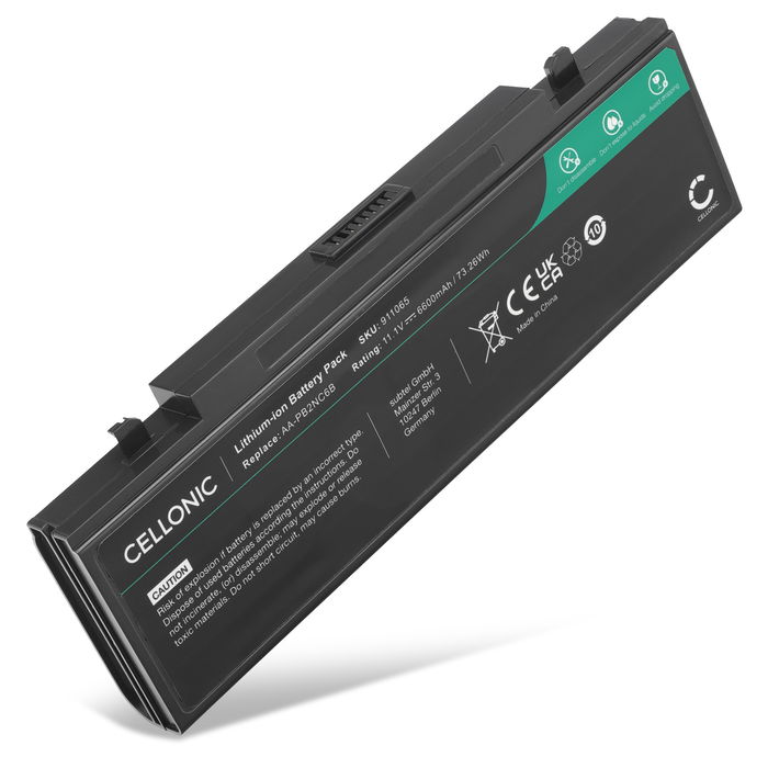 Batteri for Samsung M60, P50 Pro, E172, Q70, NP-Q70, R39, R39 Plus, NP-R39, R620, NP-R620E, R510, R510, NP-R510, R420, AA-PB2NC6B 6600mAh 11.1V fra CELLONIC