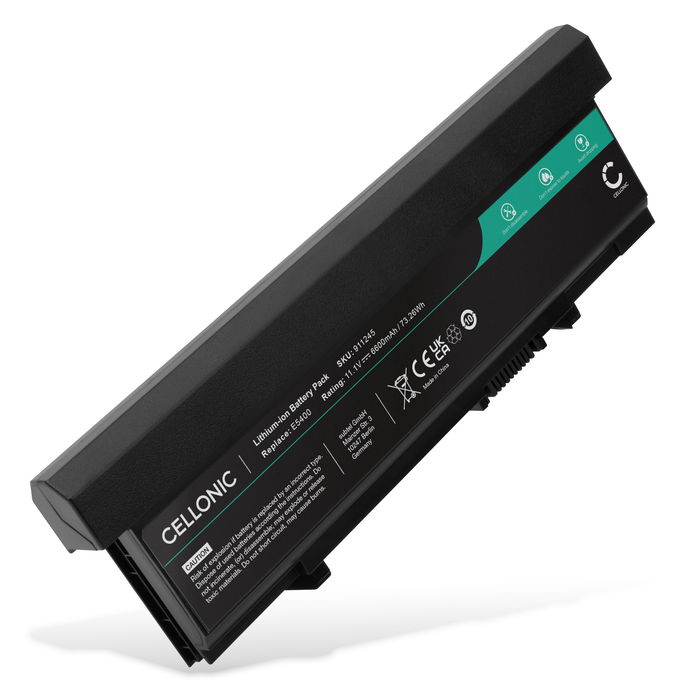 Batteri for Dell Latitude E5550, E5500, E5410, E5510, E5400, PP32LA, MT196, KM742, KM760, RM661 6600mAh 11.1V fra CELLONIC