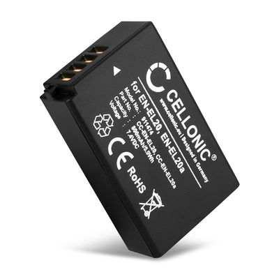 Batteri for Nikon 1 AW1 Nikon 1 J1 1 J2 1 J3 Nikon 1 S1 Nikon 1 V3 Nikon CoolPix P1000 Coolpix A Nikon DL24-500 Kameraer 800mAh fra CELLONIC