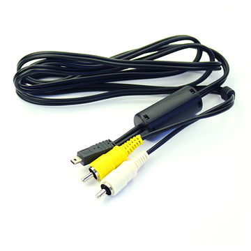 RCA-kabel for Sanyo Xacti VPC-E10 / Xacti VPC-E60 / Xacti VPC-E7 / Xacti VPC-E6 / VPC-E1500TP, TV, DVD, Blu-Ray, Kamera, Konsoll – 0,6m AV-kabel, RCA-kontakt, Kompositt Audio-Video Kabel