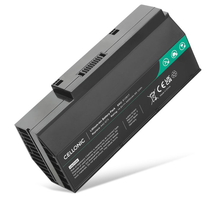 Batteri for ASUS G73J, G73JH, G73, Lamborghini VX7, G73SW, G73S, VX7S, G53, VX7, G73JW, VX7SX 4400mAh 14.8V fra CELLONIC