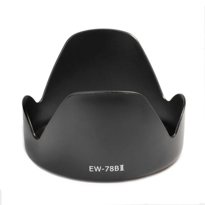 EW-78B II Camera Lens Hood for Canon EF 28-135mm f/3.5-5.6 IS USM - Plastic Bayonet Flower / Tulip / Petal Lens Shade from CELLONIC