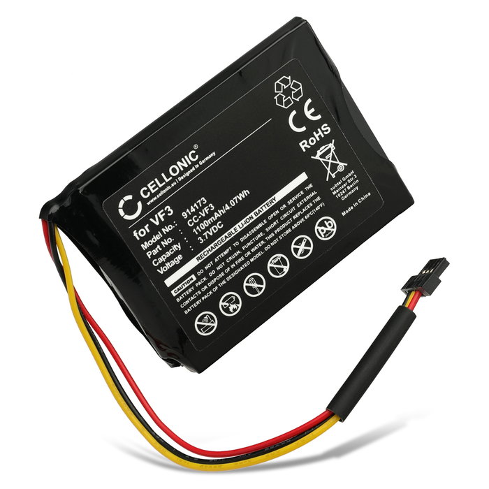 Batteri for TomTom Quanta, GO XL 330, GO XL 310, VF3F, FM68360420759, VF3 1100mAh fra subtel