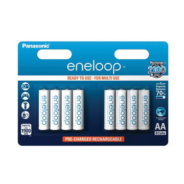 Oppladbart batterier AA Panasonic eneloop BK-3MCC (Mignon, R6, LR6, HR6) 8x
