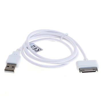 USB Kabel for Apple iPod Mini (1. & 2. Gen.) Nano (1. - 6. Gen.) Touch (1. - 4. Gen.) - MA591G - 1m Ladekabel USB Ledning  Datakabel hvit