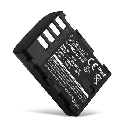 1x Batteri for Panasonic DCGH5, GH5, GH4, GH3, GH4R, GH4A, GH4H, BLF19, DMWBLF19 DMW-BLF19 DMW-BLF19E DMW-BLF19PP (1600mAh, 7.4V) fra CELLONIC