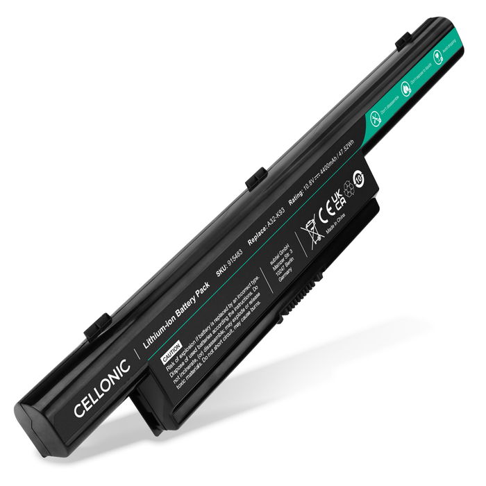 Batteri for ASUS X93S, A93S, R900V, K93S, K95V, R900, A95V, K95, A93 & X93 Series 4400mAh 10.8V fra CELLONIC