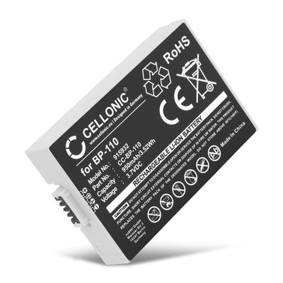 Batteri for Canon LEGRIA HF R28, VIXIA HF R200, VIXIA HF R20, VIXIA HF R21 Kameraer 950mAh fra CELLONIC