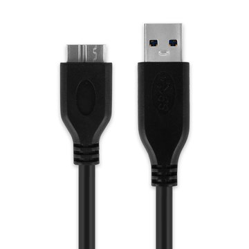 Micro USB 3.0 Phone Charger Cable for Samsung Galaxy S5 (SM-G900), Galaxy Note 3 (SM-N900) 1m Fast Charging 1A Smartphone Data Cable PVC Black