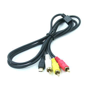 RCA-kabel for Pentax Optio S1 / Optio LS465, TV, DVD, Blu-Ray, Kamera, Konsoll – 1.5m AV-kabel, RCA-kontakt, Kompositt Audio-Video Kabel