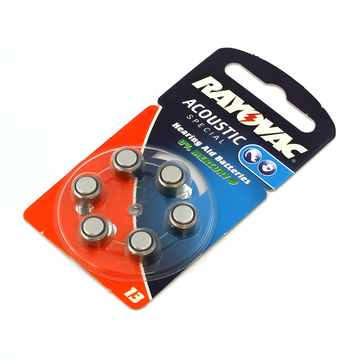 Rayovac HA13 (PR48 / 13) Batterier til Høreapparater – x6