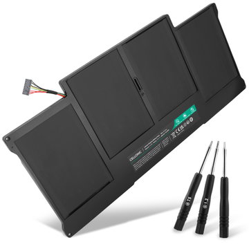 1x Batteri for Apple MacBook Air 13 - A1466, A1369, MC503, MC504, Apple A1369 4800mAh 7.6V + Verktøy fra CELLONIC