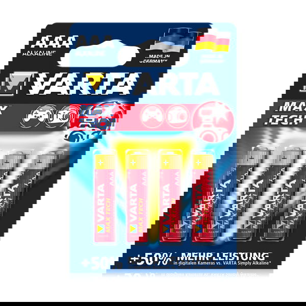 Batterier AAA Varta Max Tech Varta 4703 4x