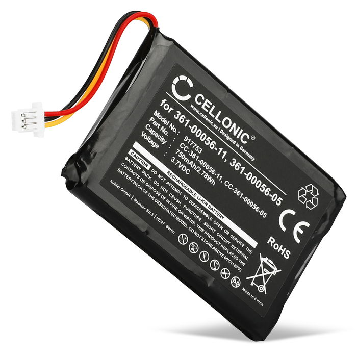 Batteri for Garmin Camper 770 LMT-D Accu 750mAh Akku bytte Batteri