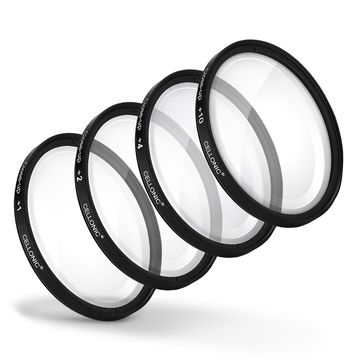 4x Close-Up Macro filters for Zeiss Apo Sonnar T* 2/135 Otus 1,4/55 Touit 2,8/12 (Ø 77mm) Macro Filter Set