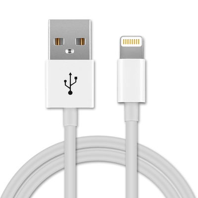 USB Kabel for Apple iPod Touch 7 / nano 7 Gen. - A1446 / Touch 5 Gen. - A1421 / A1509 (Lightning Dock) - 1m Ladekabel USB Ledning  Datakabel hvit