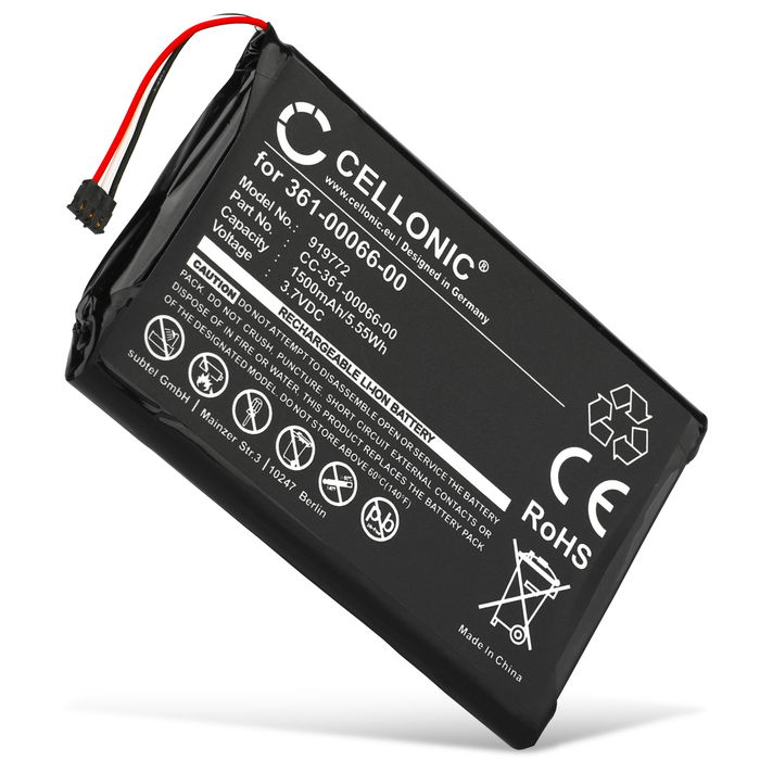 Batteri for Garmin Camper 760 Accu 1500mAh Akku bytte Batteri