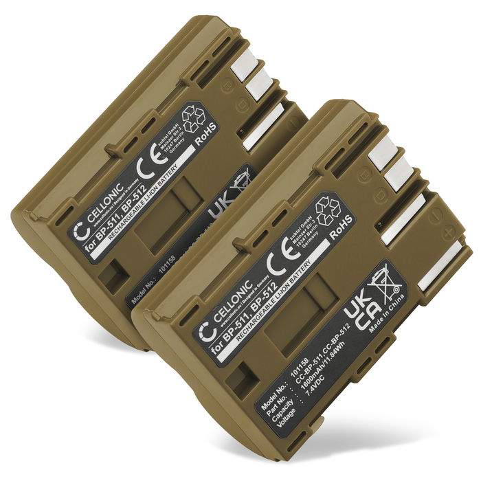 2x Batteri Canon FV40 KIT - 1600mAh