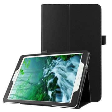 Smart Case for Samsung Galaxy Tab S2 9.7 (SM-T810 / SM-T813 / SM-T815 / SM-T819) - Kunstlær, svart shell pocket tasker