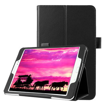 Smart Case for Samsung Galaxy Tab S2 8.0 (SM-T710 / SM-T713 / SM-T715 / SM-T719) - Kunstlær, svart shell pocket tasker