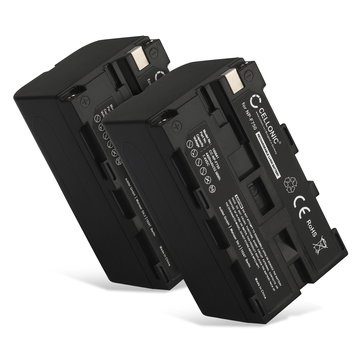 2x Batteri for Sony HXR-MC2500 HXR-NX100 NX5 Z Cam E2 HDR-FX1 FX7 FX1000 NEX-FS700R HVR-Z1 Kameraer 4400mAh fra CELLONIC