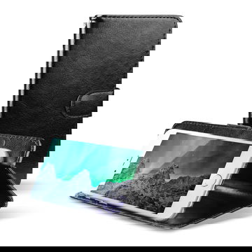 Smart Case for Smartphones (15.7cm x 8cm x 2cm / ~ 5,3 - 5,5") - PU Leather, svart lomme, pocket, shell, skal