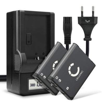 2x Batteri for Nikon Coolpix W150 W100 S6900 S3500 S3100 S3300 S33 S4300 S2600 S3600 Kameraer 700mAh + Lader fra CELLONIC