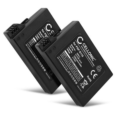 2x Batteri for Sony PSP Slim & Lite 2 (PSP-2000, PSP-2003, PSP-2004), PSP Slim & Lite 3 (PSP-3001, PSP-3003, PSP-3004) 1200mAh fra CELLONIC