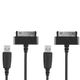 2x 30 Pin Connector to USB A Data Cable, 1.0m