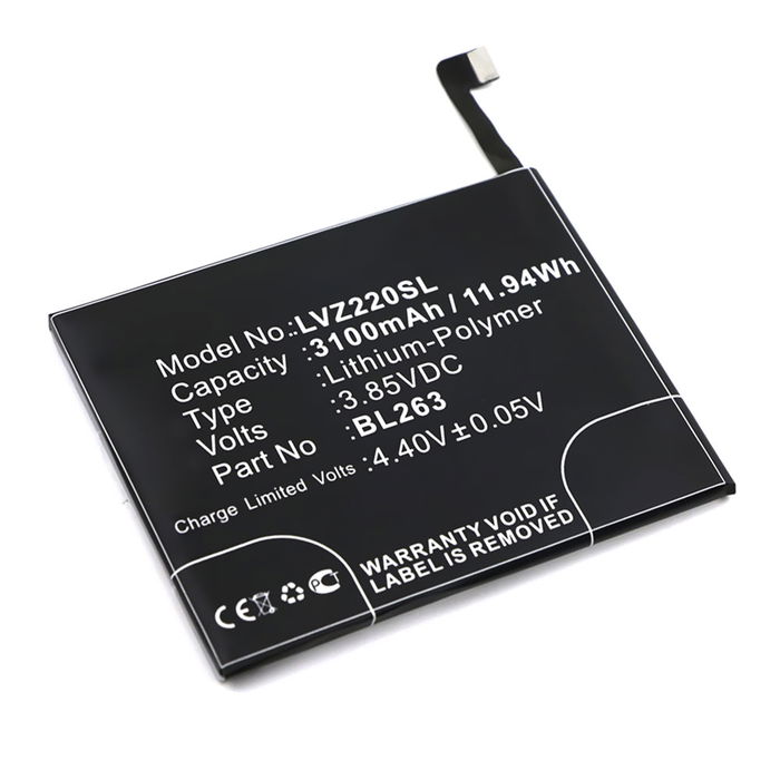 Batteri for Lenovo ZUK Z2 Pro - BL263 (3100mAh) , reservebatteri