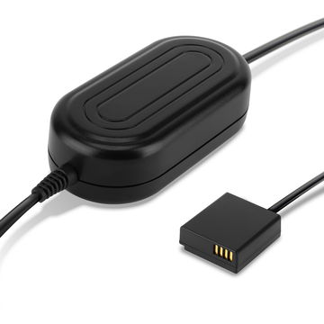 Strømforsyning for Leica D-Lux, Lumix DMC-LX100, DMC-GX7 -GX80, DMC-TZ80, DC-TZ90 -TZ91 AC-adapter DMW-AC8 + DMW-DCC11 DC-kobling – Dummy-batteri – Batterieliminator fra subtel