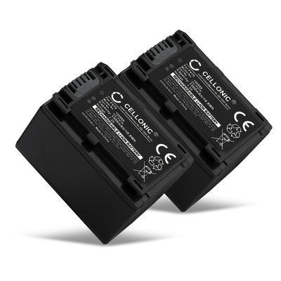 2x Batteri for Sony FDR-AX33, CX625, CX250, HDR-PJ620, FDR-AX100, CX270, CX260, FDR-AXP33 Kameraer 1500mAh fra CELLONIC