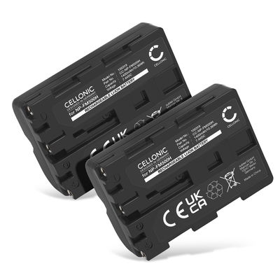2x Batteri for Sony SLT-A58 SLT-A77 SLT-A65 SLT-A57 ILCA-77M2 SLT-A99 DSLR-A200 A68 A7 II Kameraer 1400mAh fra CELLONIC