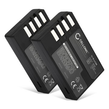 2x Batteri for Pentax KP, Pentax K-S2, K-50, K-70, K-30, Pentax KF, K-r, K-500, K-S1 Kameraer 1100mAh fra CELLONIC