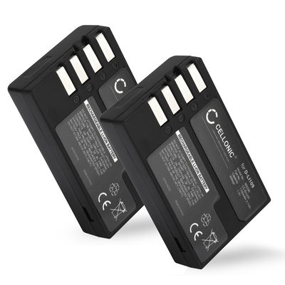 2x Batteri for Pentax KP, Pentax K-S2, K-50, K-70, K-30, Pentax KF, K-r, K-500, K-S1 Kameraer 1100mAh fra CELLONIC