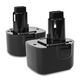 2x Batteri DE9071, DE9501, DC9071, DE9074, DE9075, DW9072 3000mAh