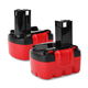 2x Batteri 2607335711, BAT140, 2607335685, 2607335686, 2607335432 3000mAh