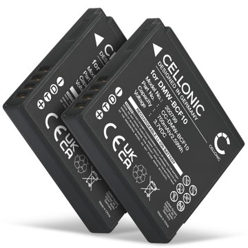 2x Batteri for Panasonic Lumix DMC-FS62 DMC-FS10 FS6 FS7 FS15 FS30 FS42 FS62 700mAh fra CELLONIC