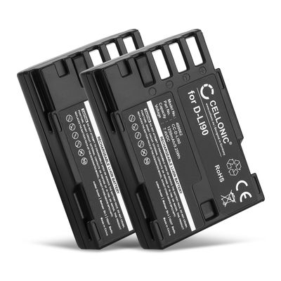 2x Batteri for Pentax K-1 K-3 645Z 645D K-7 K-5 IIs K-5 K-01 K-5 II K-3 II K-1 II Kameraer 1250mAh fra CELLONIC