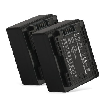 2x Batteri for Canon VIXIA HF R50, HF R806, HF R606, VIXIA HF R800, BP-727, BP-709, BP-718,BP-745 Kameraer 1600mAh fra CELLONIC