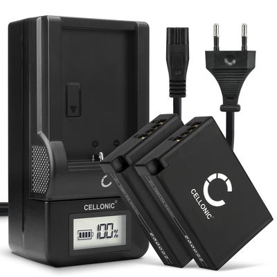 2x Batteri for Canon 750D EOS 760D M5 M3 M6 EOS 770D 800D Kiss X8i Rebel T6i Canon 200D Kameraer 950mAh + Lader fra CELLONIC