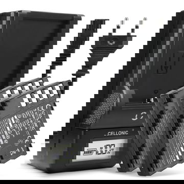 2x Batteri for Panasonic GH5 Lumix DC-GH5 DMC-GH14 GH3 Kameraer 2000mAh + Lader fra CELLONIC