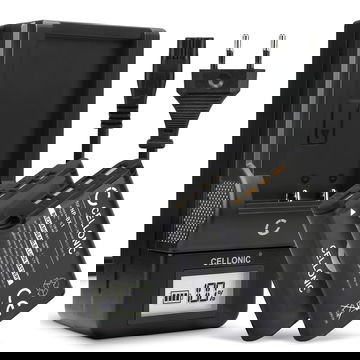 2x Batteri for Sony RX100 III IV V CX405 FDR X3000 DSC HX60 HX400V HX90V HX80 H400 DSC-WX50 NP-BX1 Kameraer 1090mAh + Lader fra CELLONIC