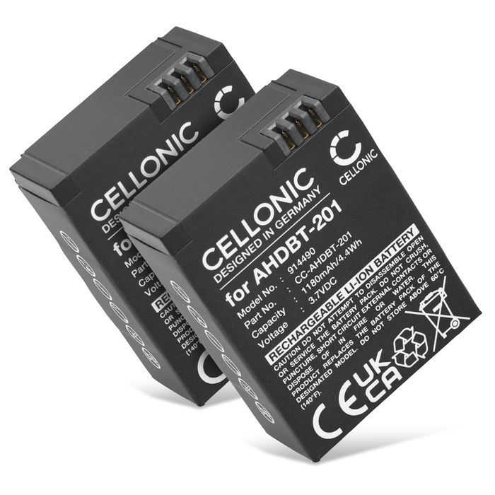 2x Batteri GoPro Hero 3 - 1180mAh